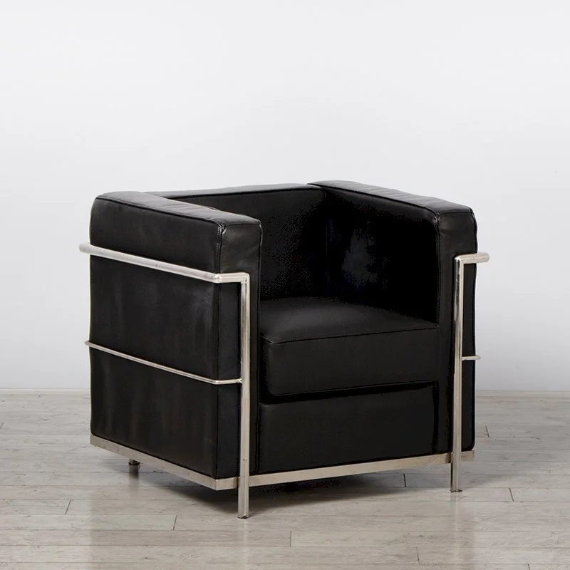 1 Seater Corbusier Sofa - Black