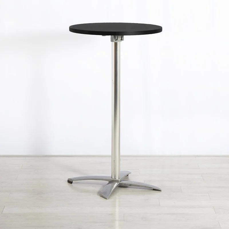 600mm Black Round Poseur Table