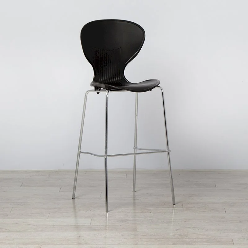 Black Plastic Stacking Stool