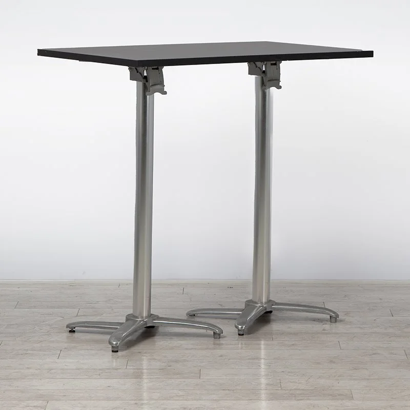 Black Double Poseur Table Flip-Top
