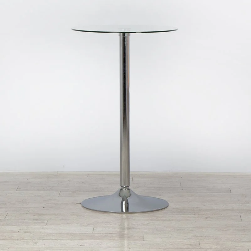 Round Glass Poseur Table