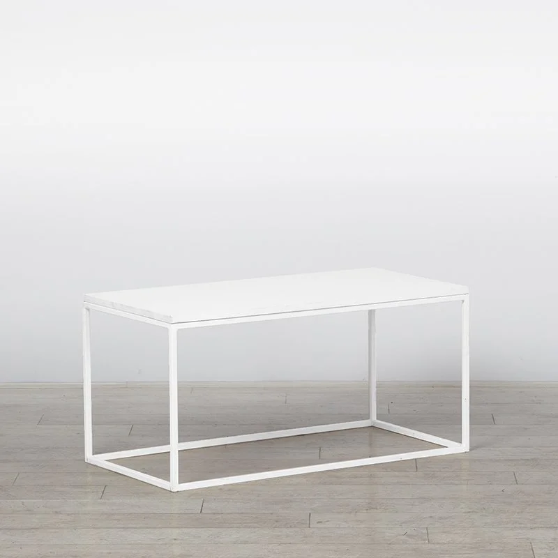 Large White Box Frame Coffee Table